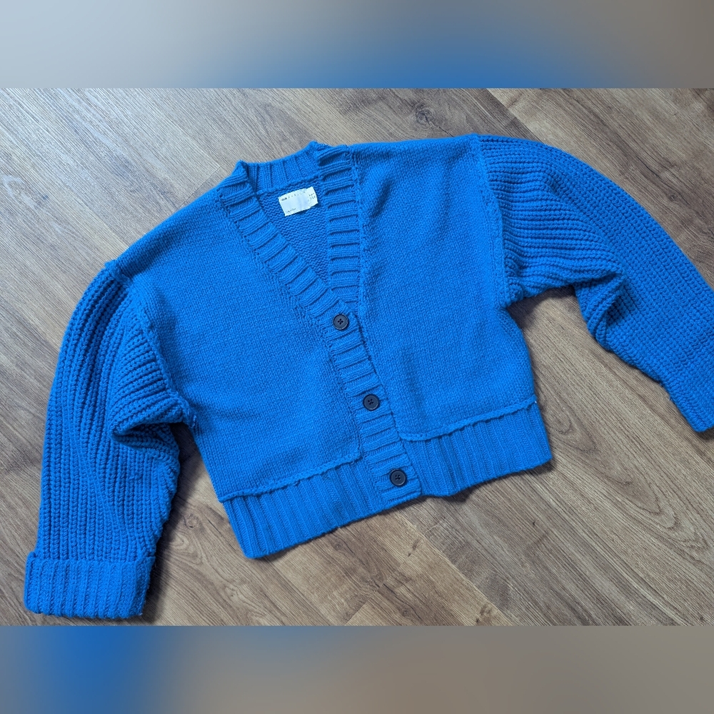 ASOS Blue Cardigan with Ribbed Detailing